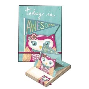 Molly & Rex Pop-Up Pocket Bungee Mini Notepad, Awesome Owl (35417)